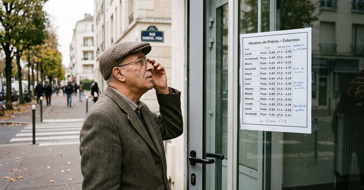Horaires de prière à Colombes – mosquée et vie religieuse musulmane locale