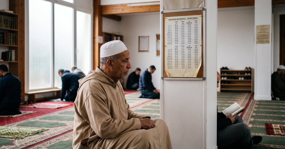 Horaires de prière à Saint-Denis — mosquée et rythme quotidien des fidèles musulmans