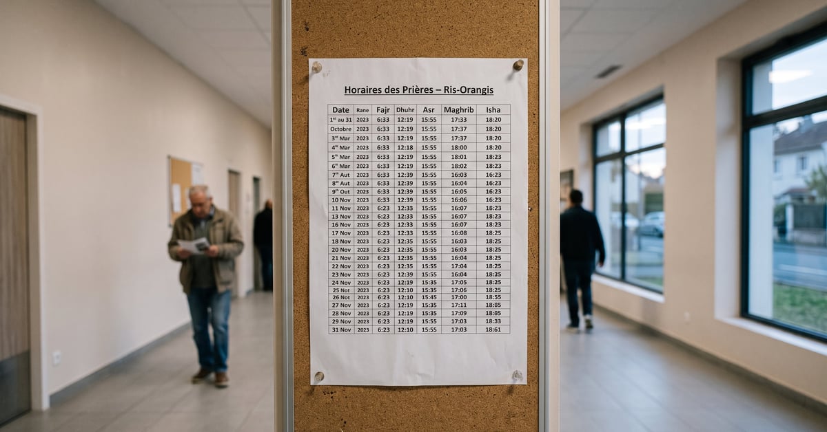 Horaires de prières à Ris-Orangis – mosquée et calendrier de prières local